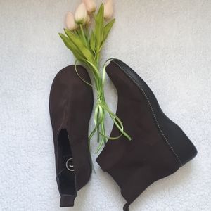 Rockport espresso women's suede booties